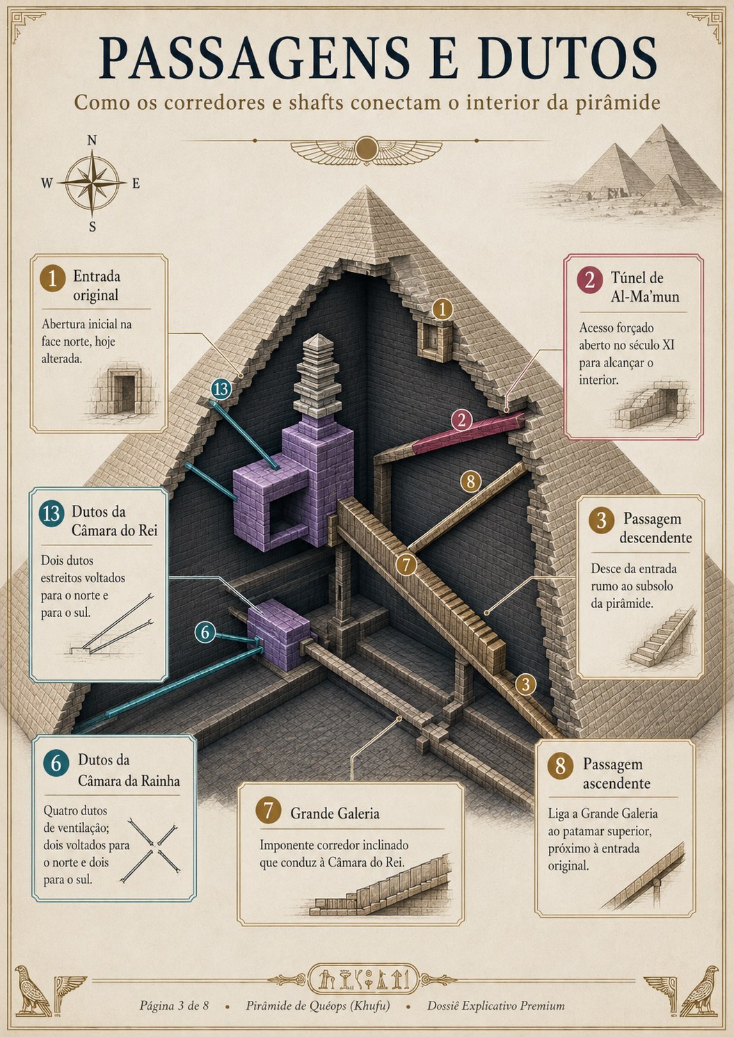 Passagens e dutos da Grande Pirâmide de Gizé